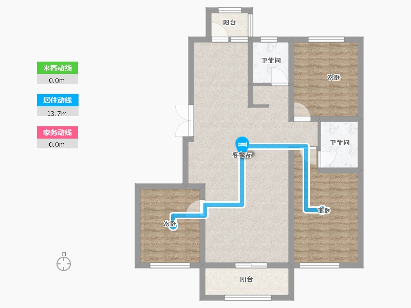 黑龙江省-齐齐哈尔市-中冶滨江半岛-92.58-户型库-动静线