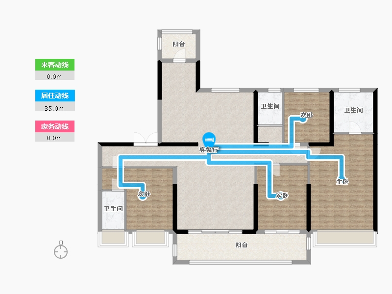 陕西省-西安市-碧桂园-145.00-户型库-动静线