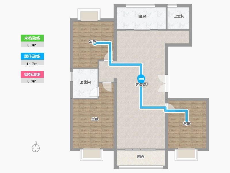 河北省-唐山市-万润首府-113.84-户型库-动静线