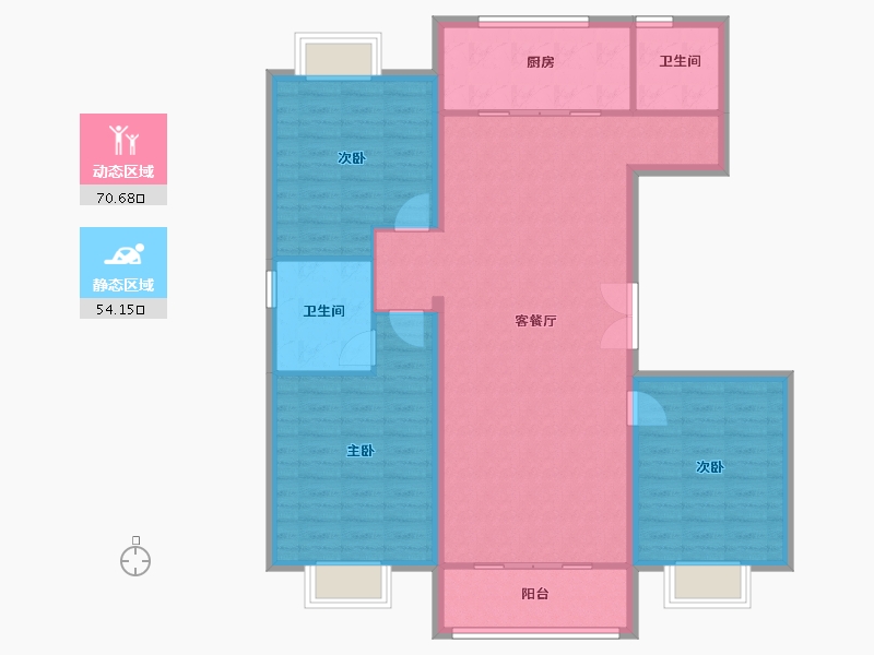 河北省-唐山市-万润首府-113.84-户型库-动静分区