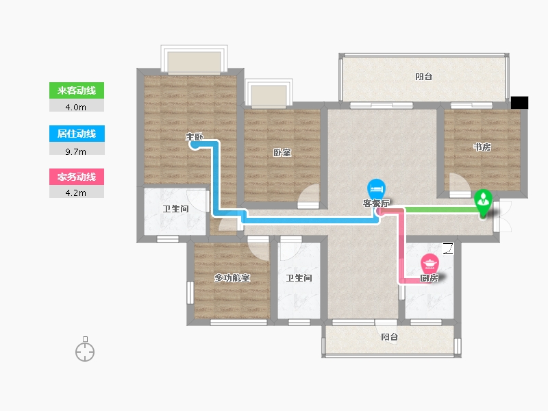 四川省-绵阳市-锦云澜-101.25-户型库-动静线