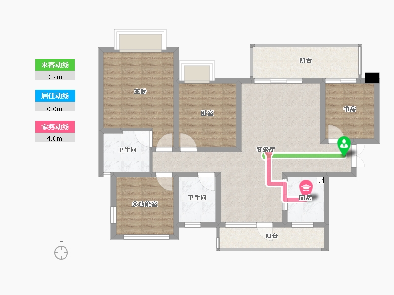 四川省-绵阳市-锦云澜-92.22-户型库-动静线