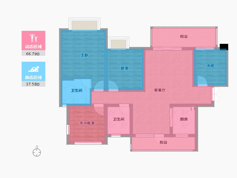 四川省-绵阳市-锦云澜-92.22-户型库-动静分区