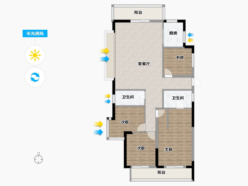 福建省-宁德市-交投天行万安-120.25-户型库-采光通风