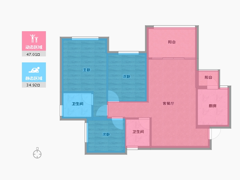 四川省-南充市-鸿通富春山居-73.28-户型库-动静分区