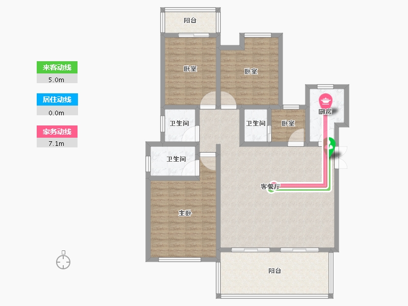 安徽省-六安市-兴茂悠然南山-126.32-户型库-动静线