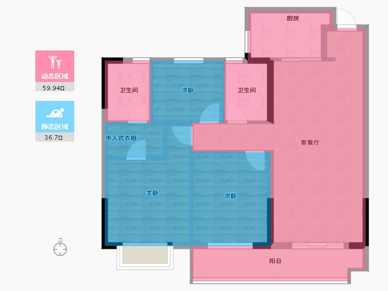 福建省-宁德市-交投天行万安-86.49-户型库-动静分区