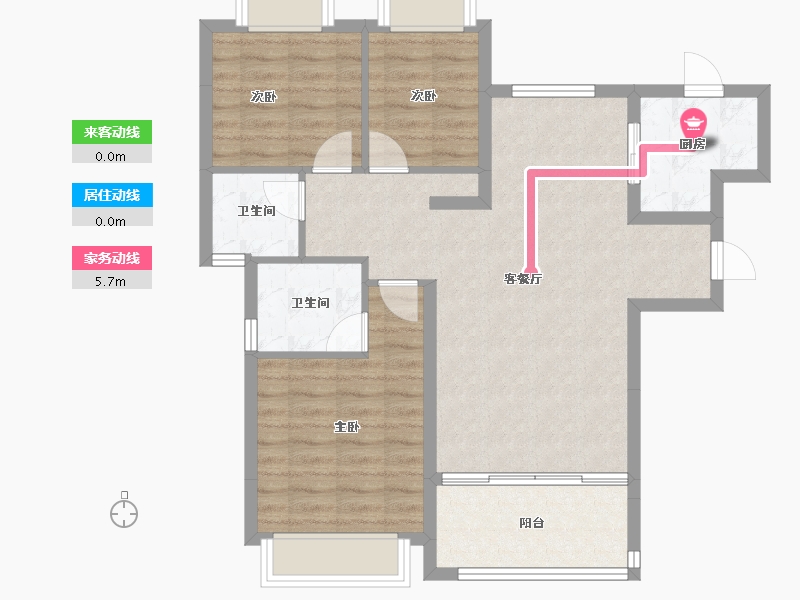 湖北省-十堰市-十堰恒大城·雲境-82.03-户型库-动静线