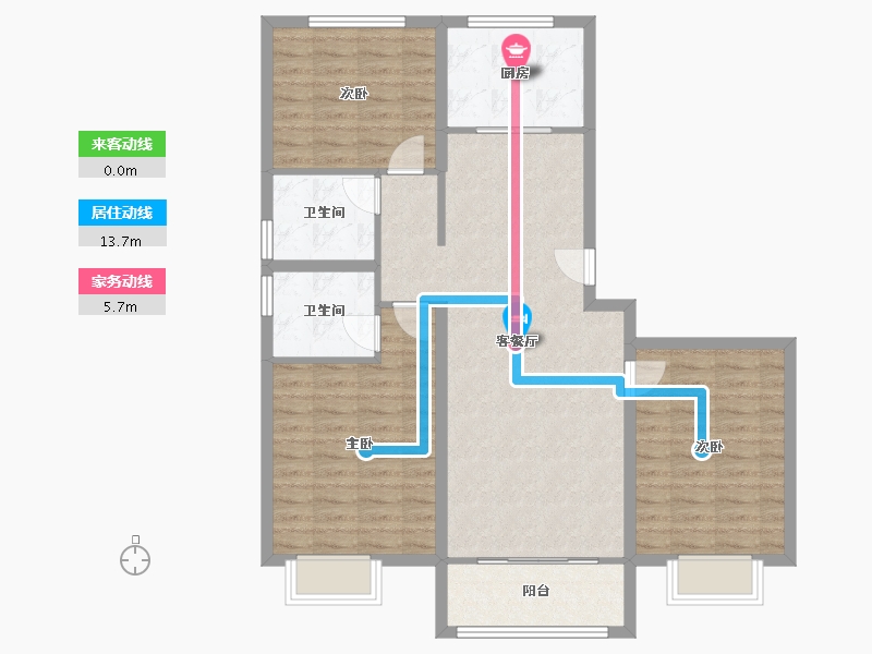 河北省-唐山市-万润首府-97.77-户型库-动静线