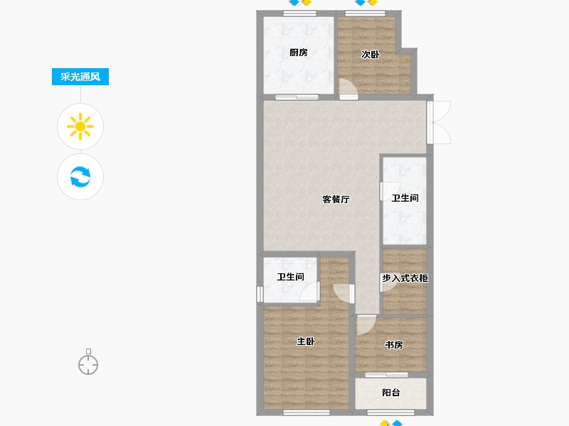 黑龙江省-哈尔滨市-保利天悦—期-98.27-户型库-采光通风