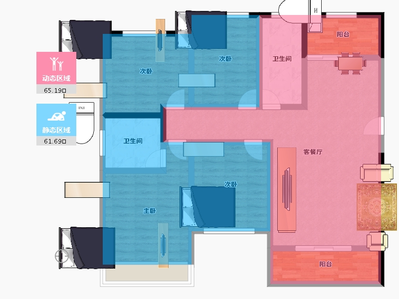 河南省-洛阳市-东方今典尚雅苑-112.36-户型库-动静分区