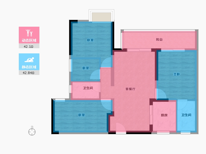 广东省-东莞市-深业松湖云城-75.19-户型库-动静分区