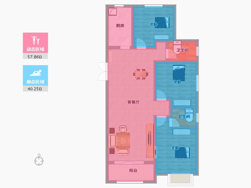 河南省-洛阳市-东湖盛景-86.50-户型库-动静分区