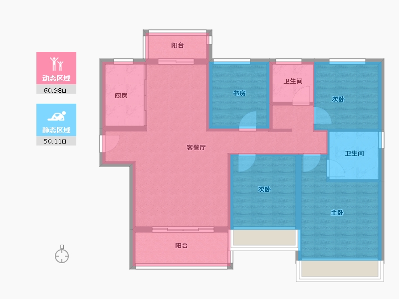 河南省-郑州市-融信江湾城-99.20-户型库-动静分区