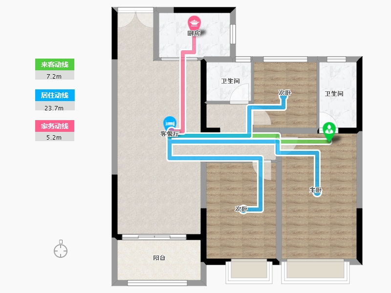 山东省-菏泽市-中丞玖璋台-100.00-户型库-动静线