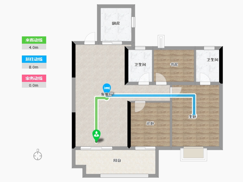 福建省-南平市-新城花园三期-92.24-户型库-动静线