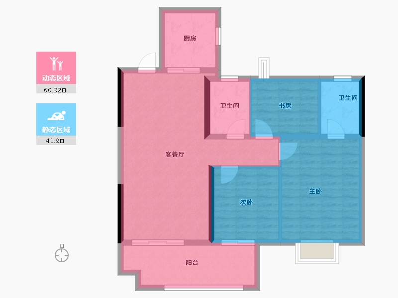 福建省-南平市-新城花园三期-92.24-户型库-动静分区