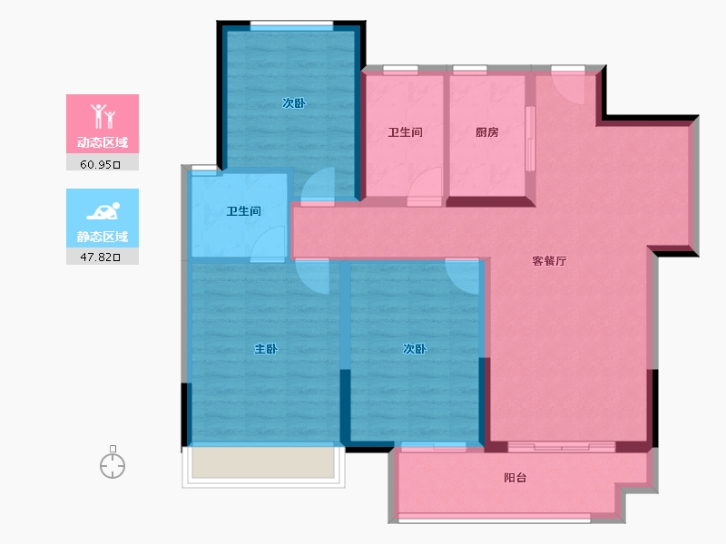 山东省-菏泽市-中丞玖璋台-97.71-户型库-动静分区