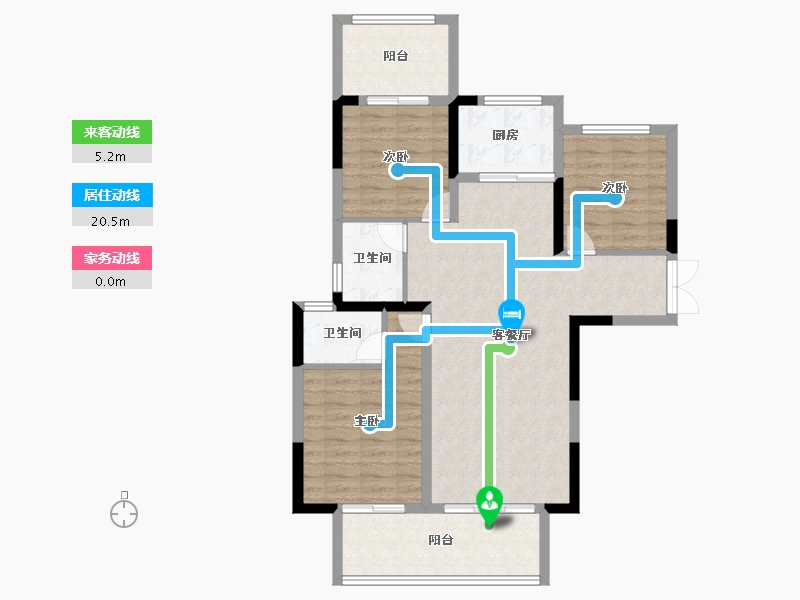 河南省-洛阳市-建业滨河赋-93.60-户型库-动静线