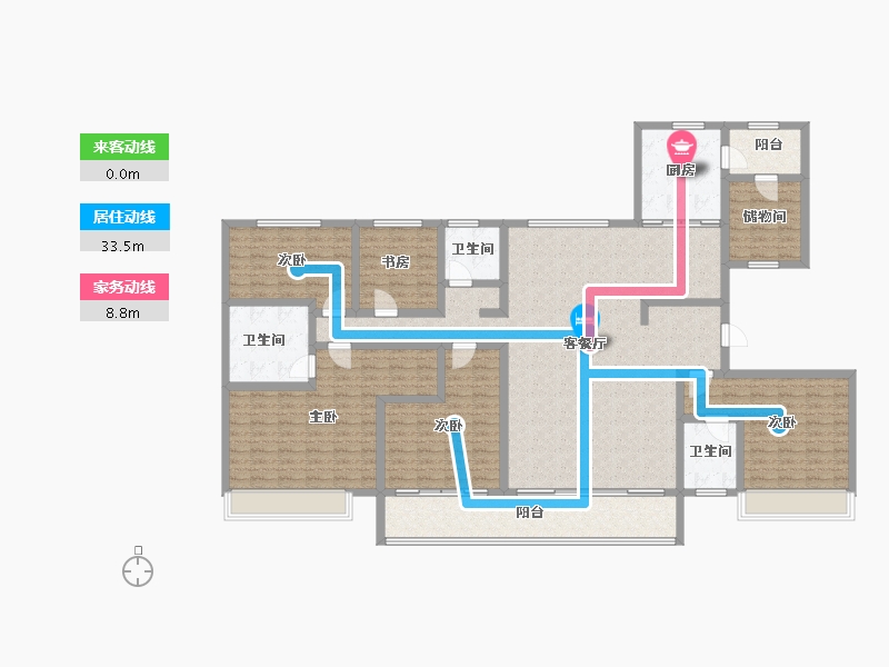 山东省-烟台市-龙口碧桂园·凤凰台-189.16-户型库-动静线