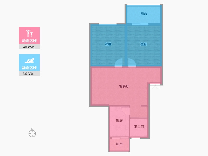 辽宁省-阜新市-富邦·万得园-68.74-户型库-动静分区