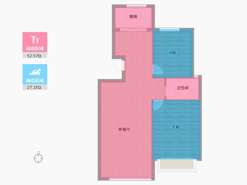 甘肃省-武威市-今朝·清水苑-73.22-户型库-动静分区