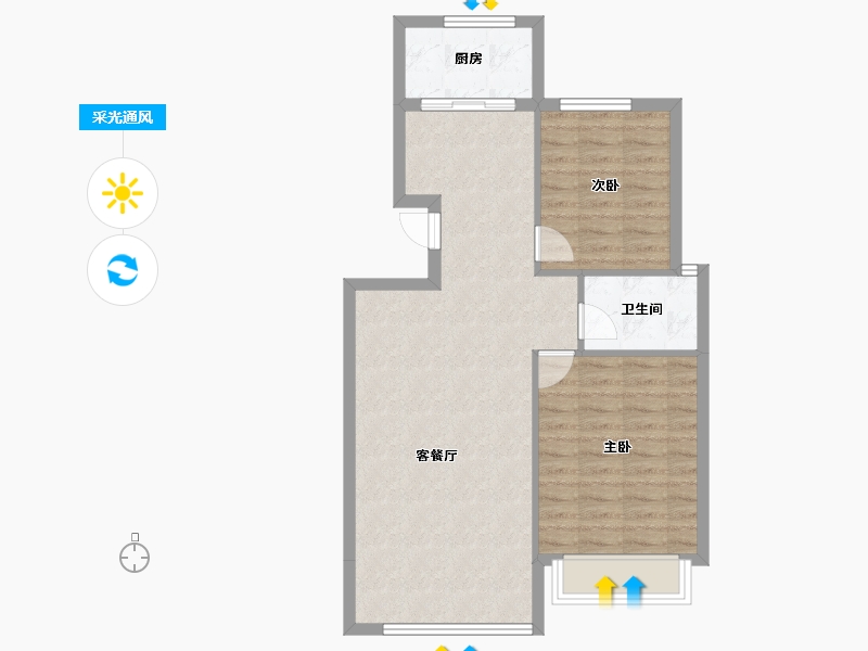 甘肃省-武威市-今朝·清水苑-73.22-户型库-采光通风