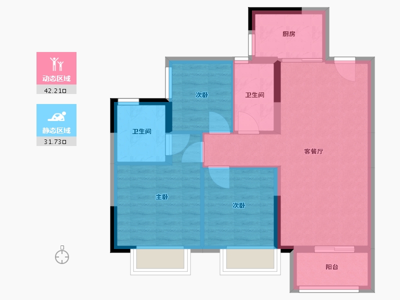 广西壮族自治区-柳州市-联发山水间-70.00-户型库-动静分区