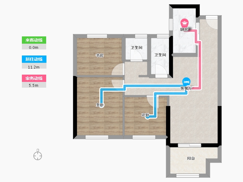 福建省-南平市-天玺华府-65.49-户型库-动静线