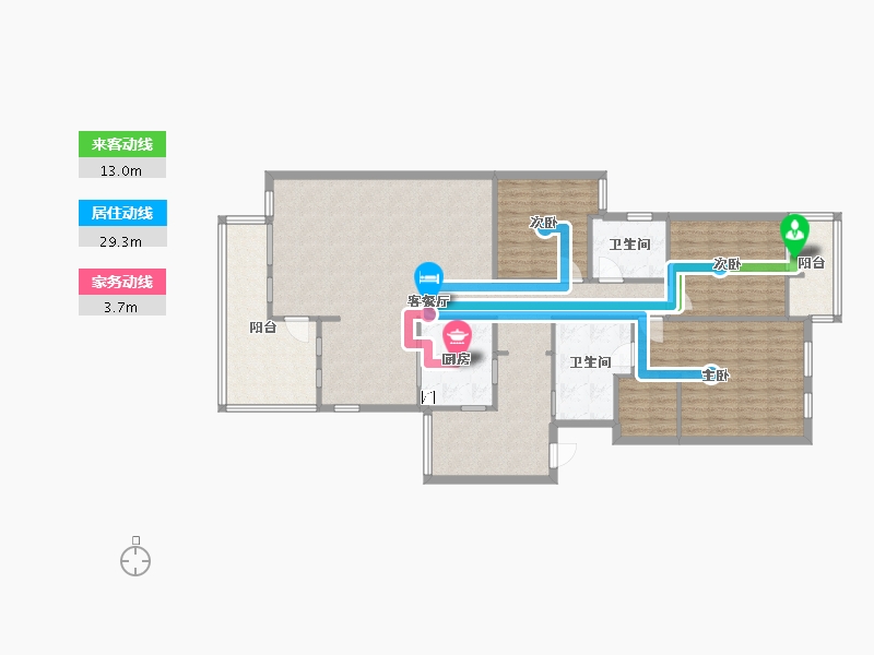 四川省-成都市-新界-一期-135.00-户型库-动静线