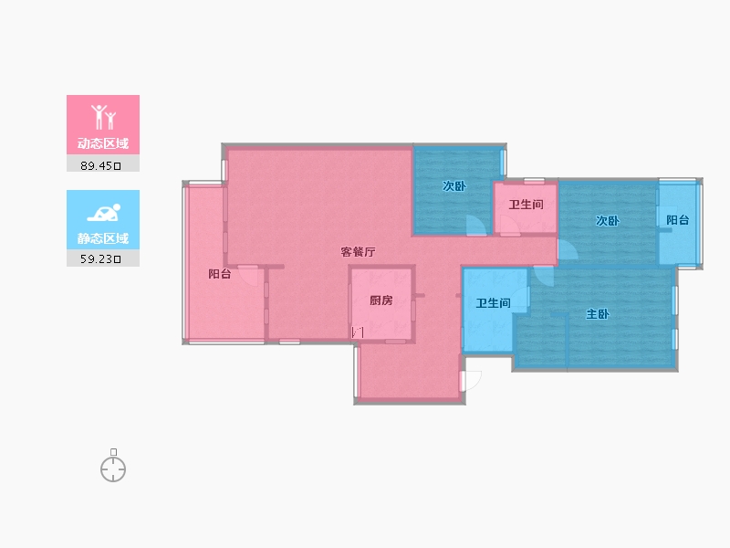 四川省-成都市-新界-一期-135.00-户型库-动静分区