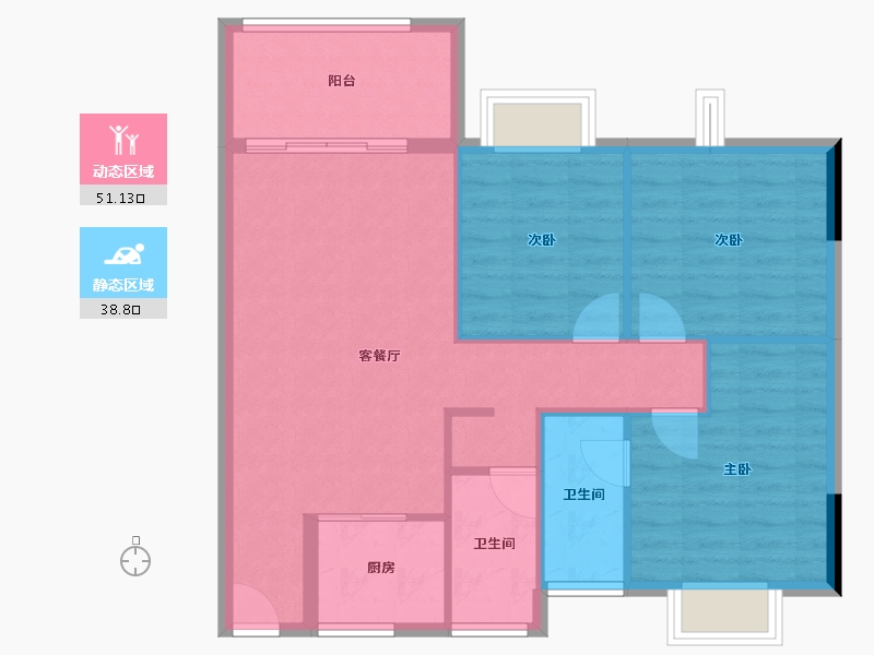 福建省-南平市-建瓯文华郡府-81.59-户型库-动静分区