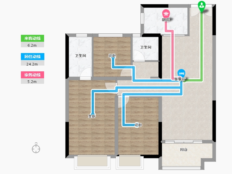 山东省-菏泽市-中丞玖璋台-100.00-户型库-动静线