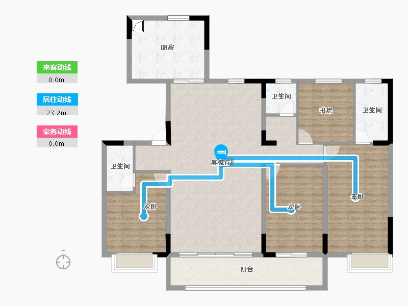 山东省-烟台市-玲珑玺悦府-152.54-户型库-动静线