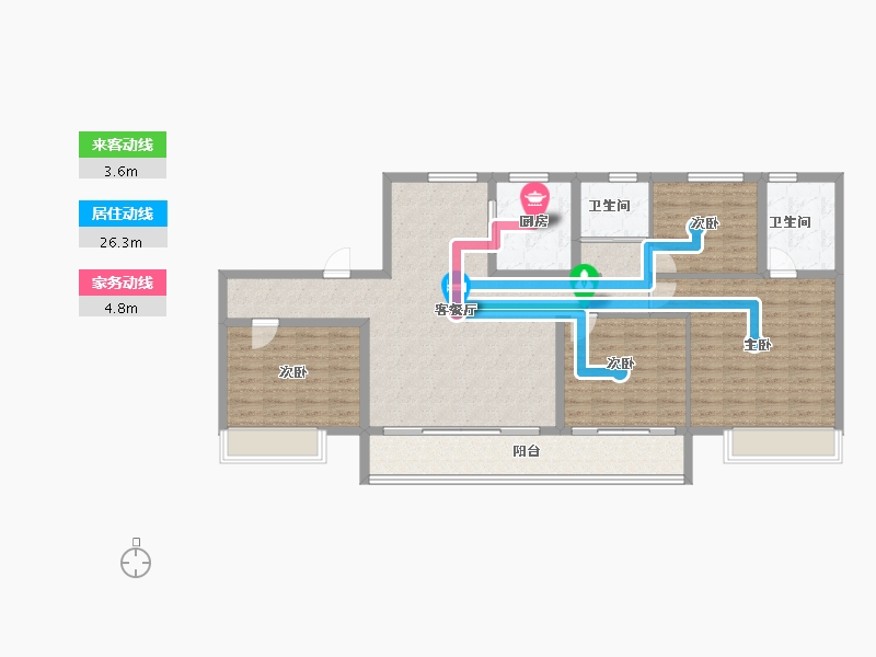 山东省-烟台市-龙口碧桂园·凤凰台-122.37-户型库-动静线