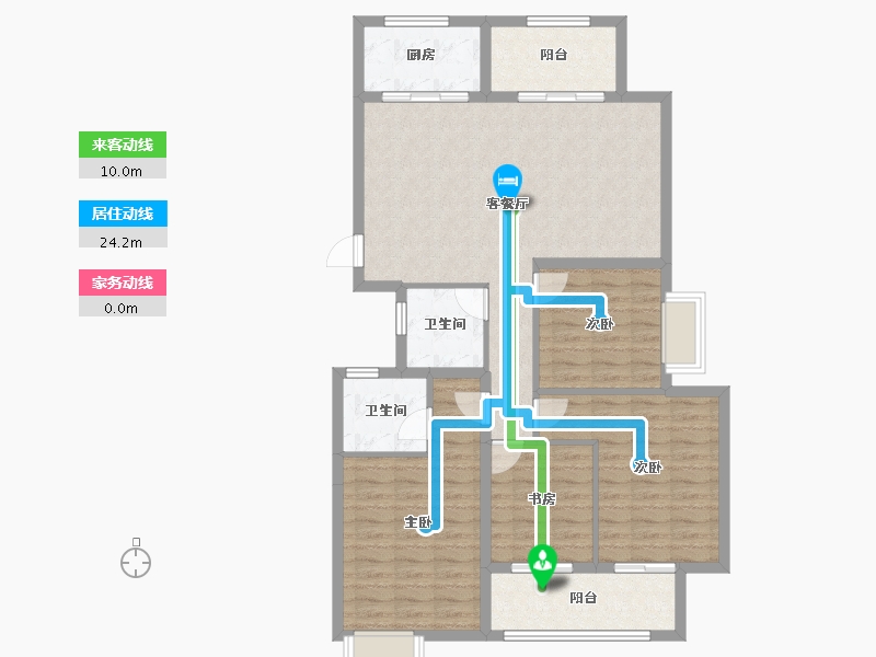 福建省-南平市-新城花园三期-106.60-户型库-动静线