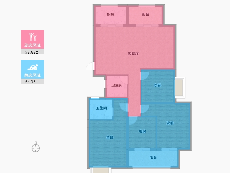 福建省-南平市-新城花园三期-106.60-户型库-动静分区