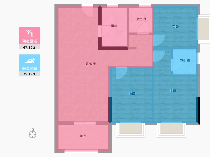 福建省-南平市-建瓯文华郡府-74.22-户型库-动静分区