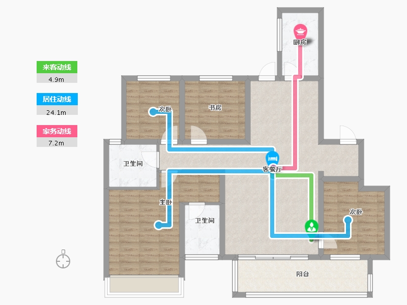 河南省-郑州市-融信江湾城-109.60-户型库-动静线