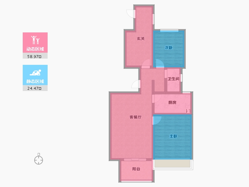 海南省-海口市-首开美墅湾-73.23-户型库-动静分区