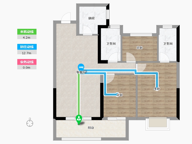 福建省-南平市-璀璨延宸-80.64-户型库-动静线