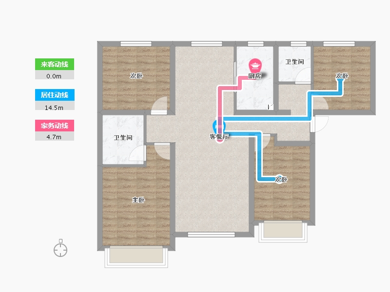 山东省-枣庄市-东山华府-98.16-户型库-动静线