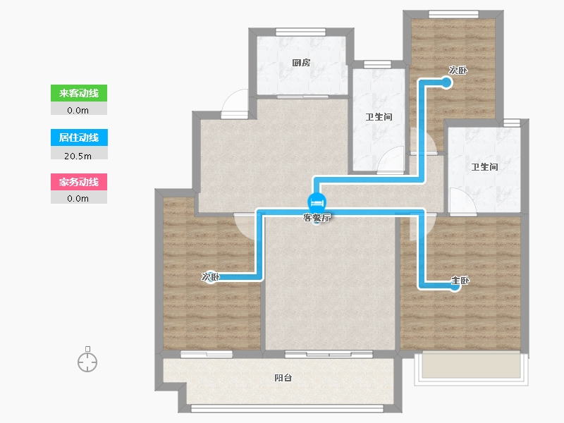 山东省-菏泽市-中丞玖璋台-101.60-户型库-动静线