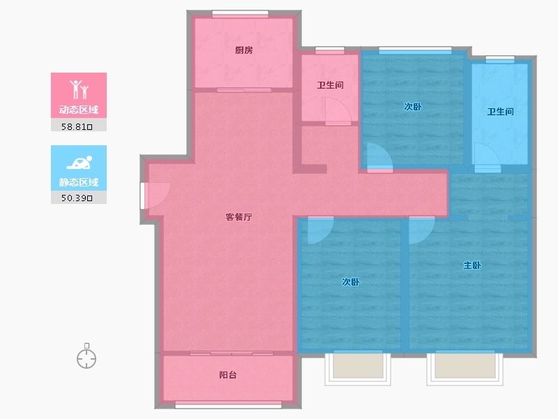 河北省-唐山市-万润首府-97.87-户型库-动静分区