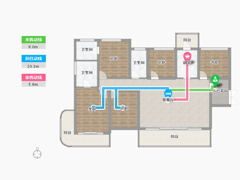 四川省-南充市-满投御江云邸-145.75-户型库-动静线