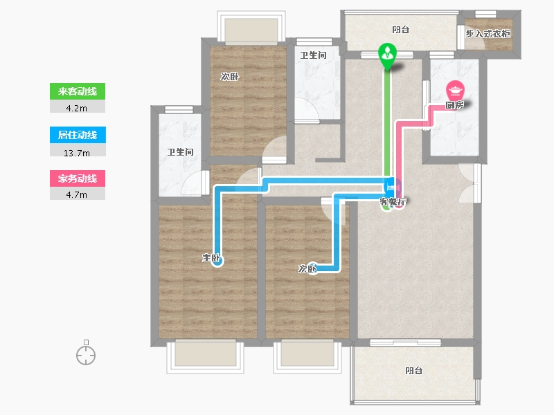 江西省-南昌市-湖心苑小区-93.75-户型库-动静线