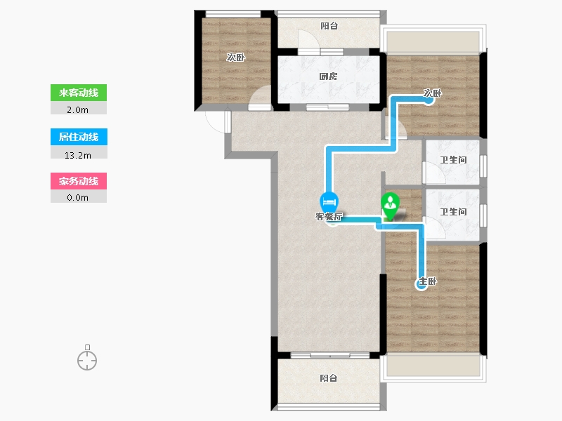 湖南省-衡阳市-华耀碧桂园·十里江湾-91.20-户型库-动静线