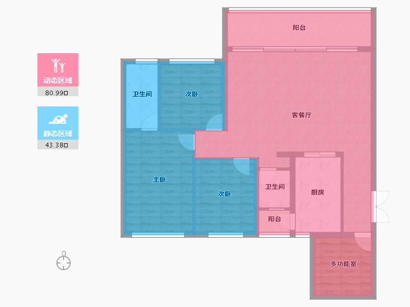 四川省-南充市-满投御江云邸-113.17-户型库-动静分区