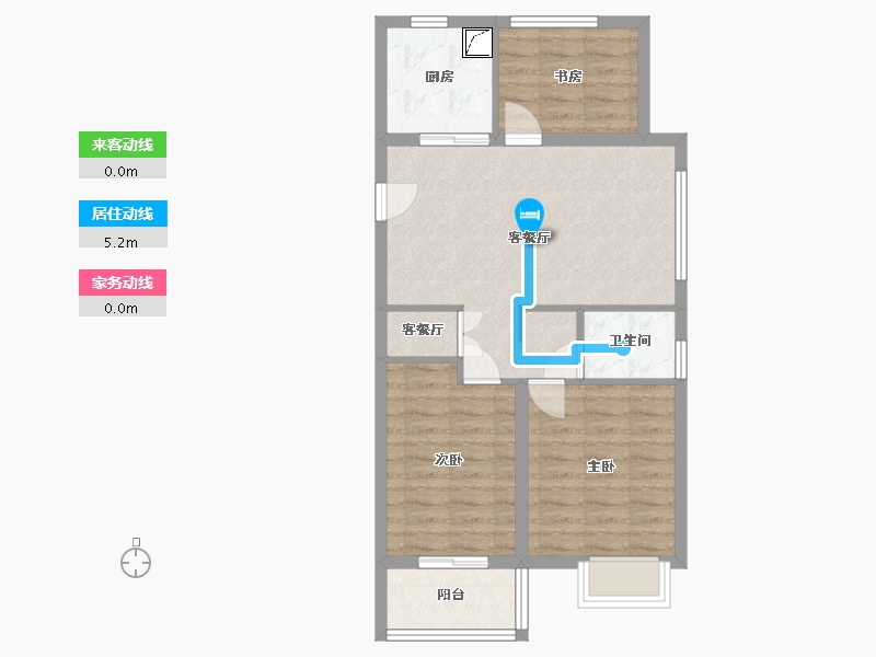 江苏省-无锡市-观湖礼著-75.00-户型库-动静线