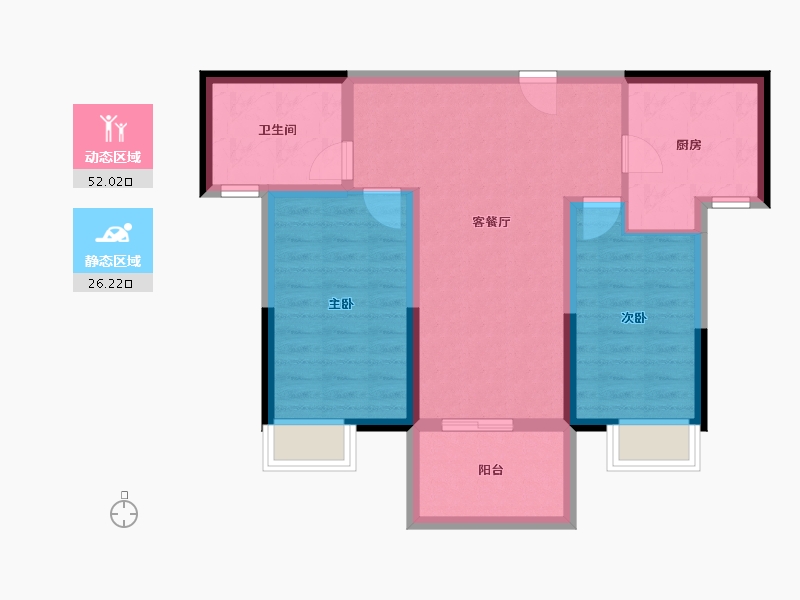 山东省-枣庄市-东山华府-69.62-户型库-动静分区